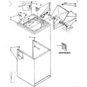 Kenmore 11082683720 top and cabinet parts diagram