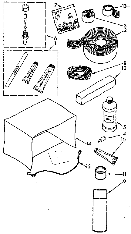 Kenmore 1068760550 optional parts (not included) diagram