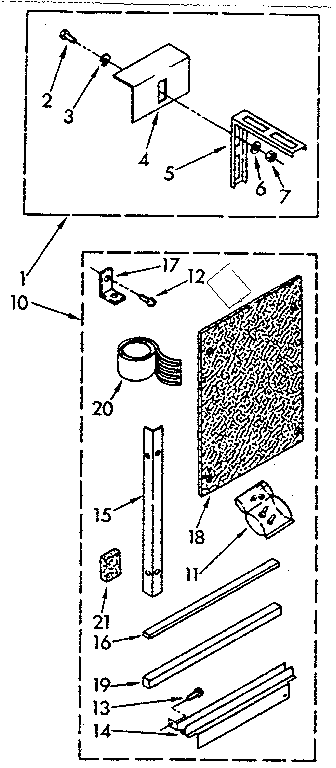 Kenmore 1068760550 accessory kit parts diagram