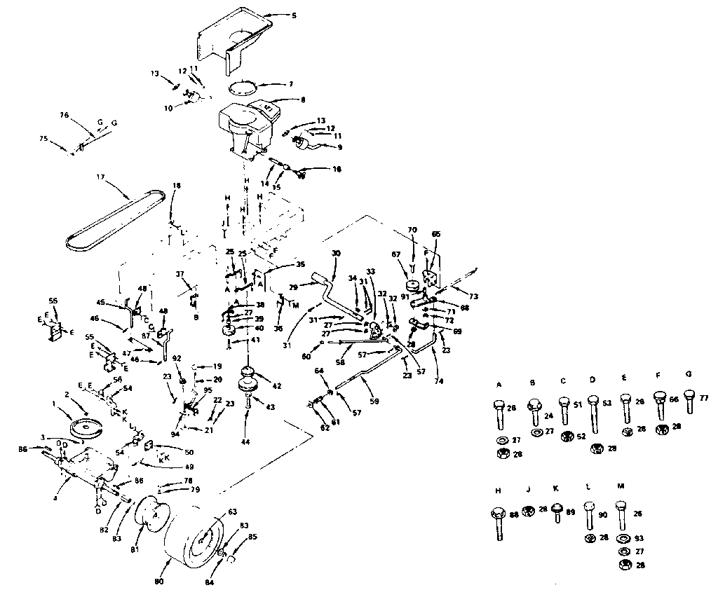 Craftsman 917255812 (1987) drive diagram