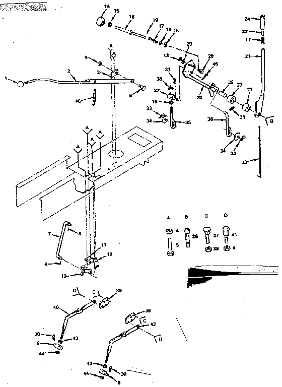 Craftsman 917255812 (1987) mower lift bracket and lift link replcmt kit 110095x diagram
