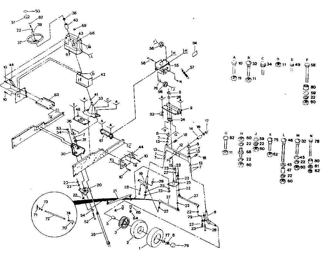 Craftsman 917254410 steering diagram