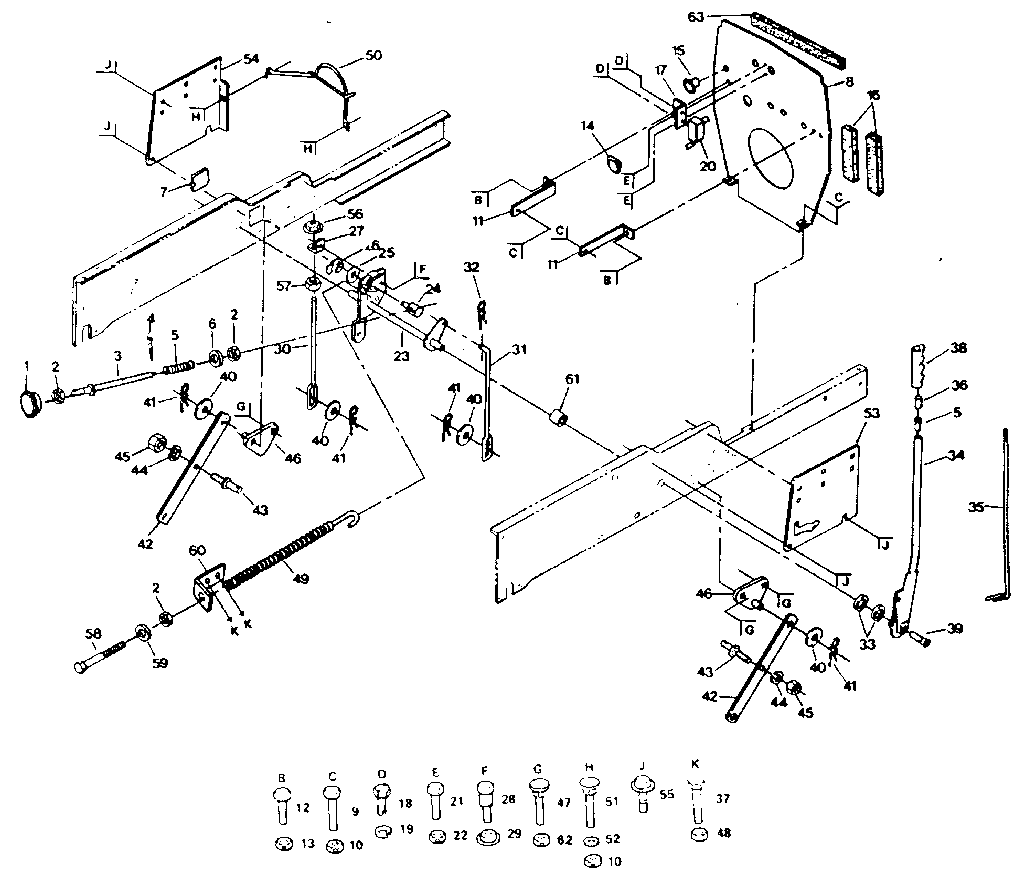 Craftsman 917254410 mower lift diagram
