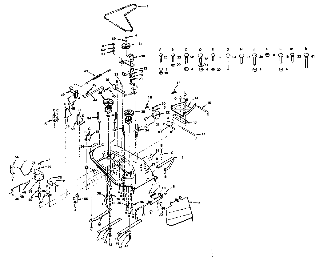 Craftsman 917255722 36" mower diagram
