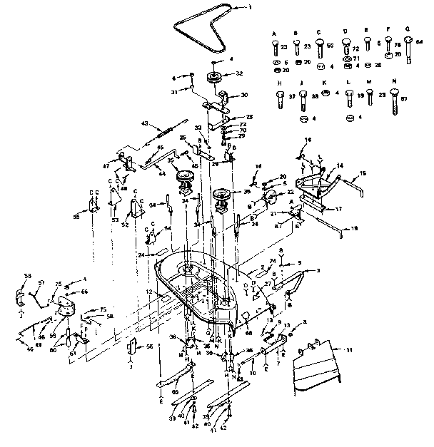 Craftsman 917255735 38" mower diagram