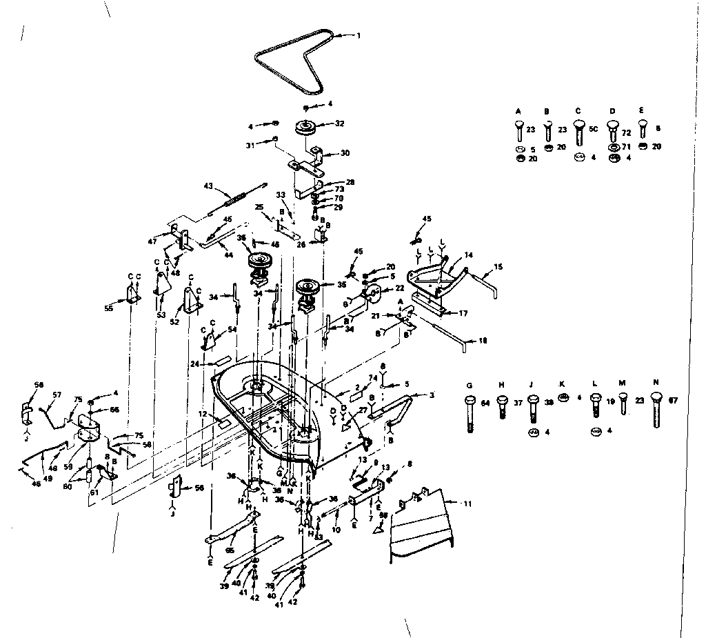 Craftsman 917255726 36" mower diagram