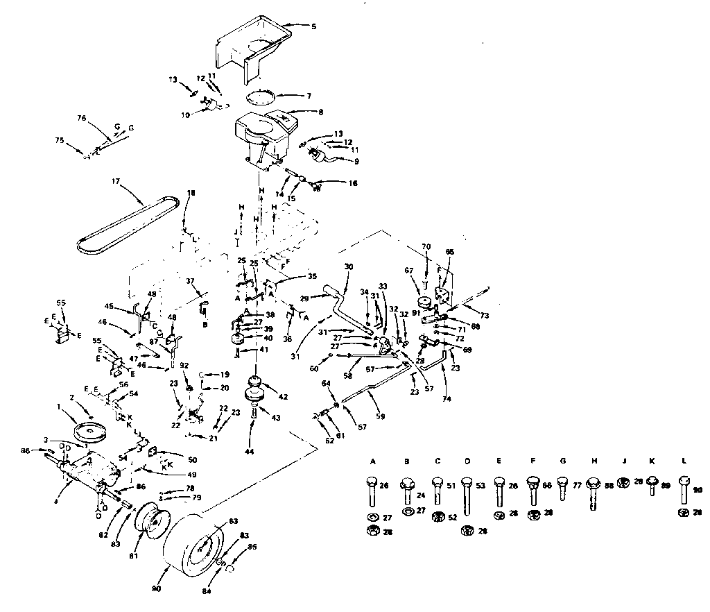 Craftsman 917255810 (1987) drive diagram