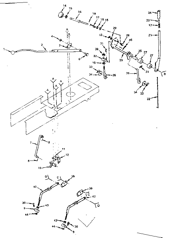Craftsman 917255810 (1987) lift adjustment diagram