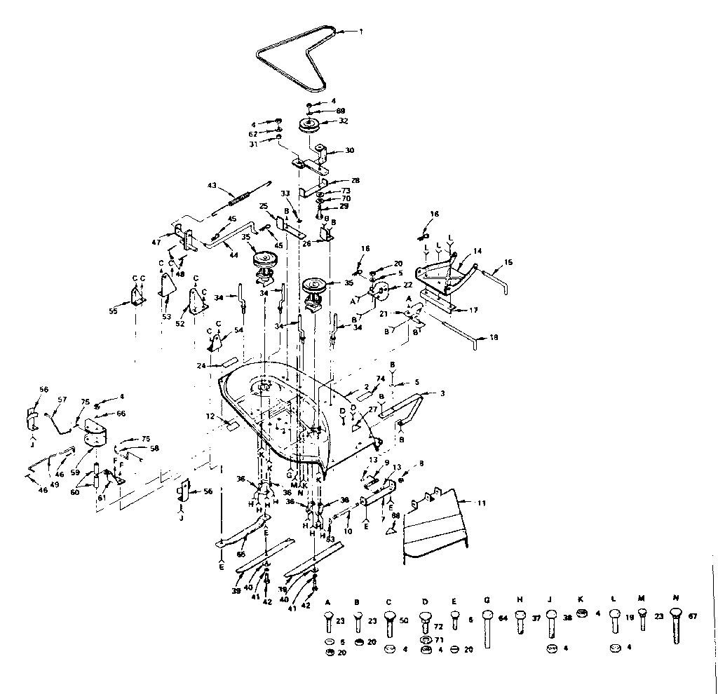 Craftsman 917255732 38" mower diagram