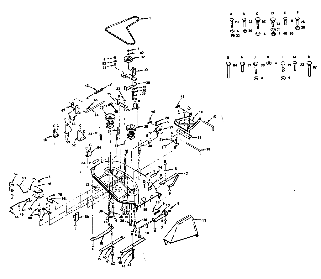 Craftsman 917255742 mower deck diagram