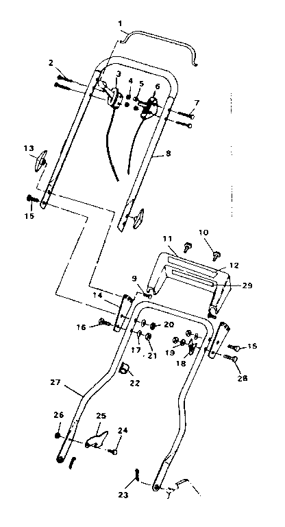 Craftsman 536375750 handle assembly diagram