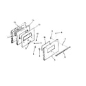 Kenmore 9116188710 oven door section for model number 911.6128710 diagram