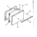 Kenmore 9117108710 oven door section for model number 911.7108710 diagram