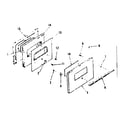 Kenmore 9117168710 oven door section for model number 911.7168710 diagram