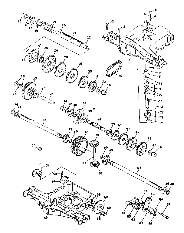 Footedana 4150-43 transaxle diagram