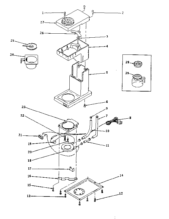 Proctor Silex A415AL replacement parts diagram