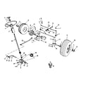 Craftsman 917S252645 steering, front axle and wheels diagram