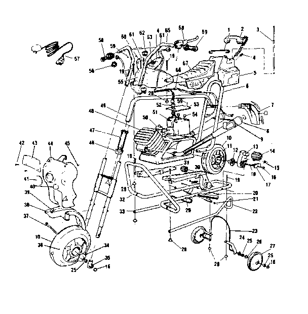 Power Wheels CX500 replacement parts diagram