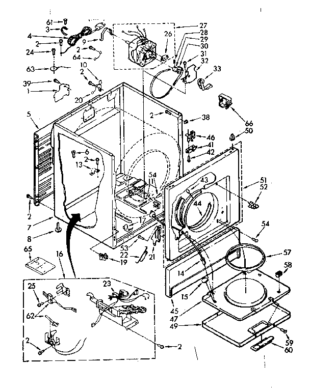 Kenmore 11087571600 cabinet diagram