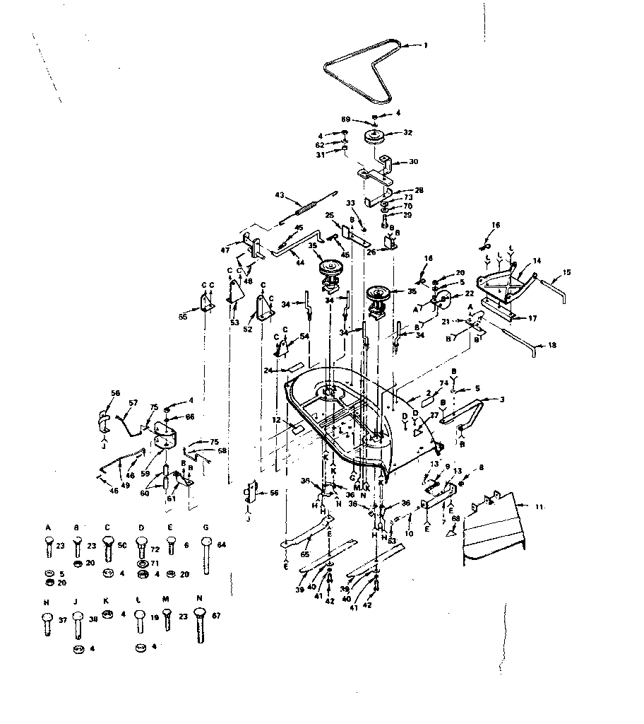 Craftsman 917255723 36" mower diagram