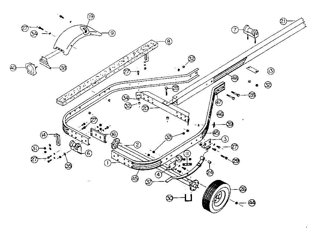 Sears 371619961 boat trailer diagram