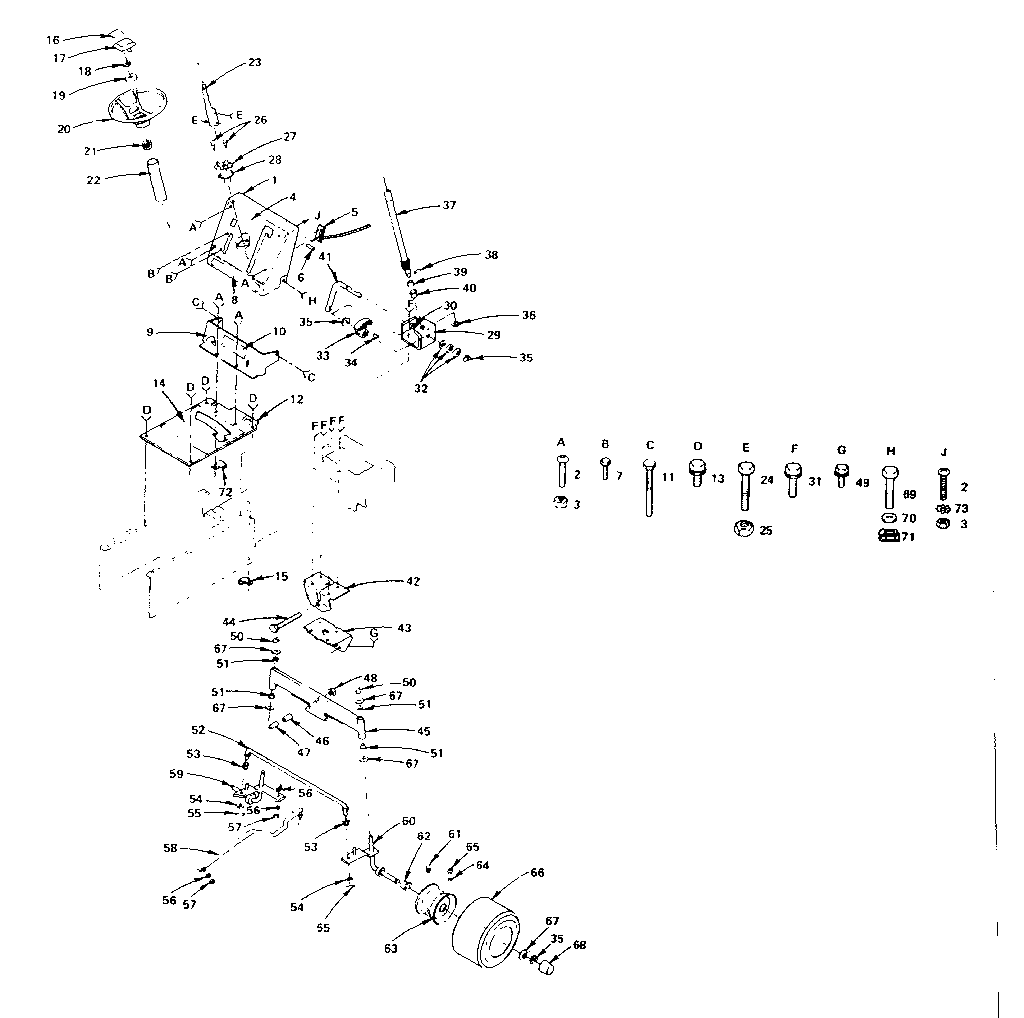 Craftsman 917255730 steering and front axle diagram