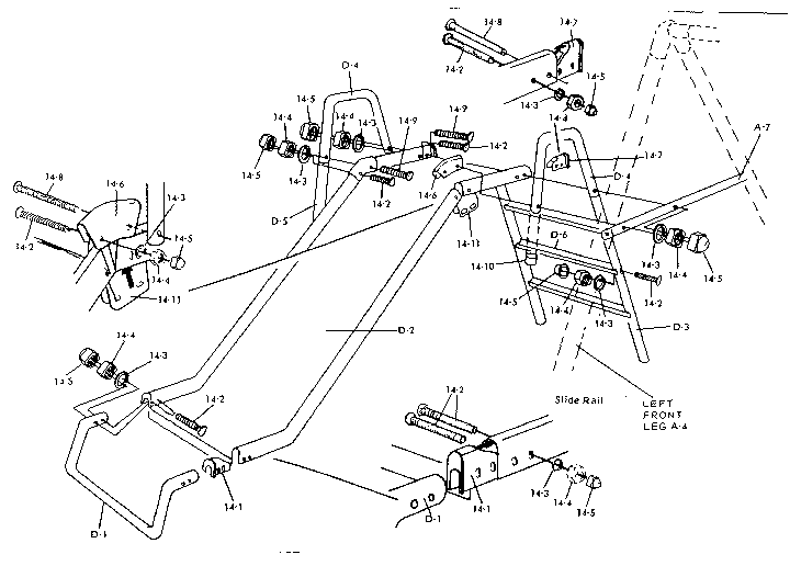 Sears 512720661 slide assembly diagram
