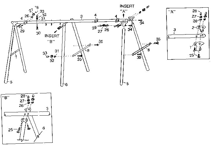 Blazon 69233 a-frame assembly diagram