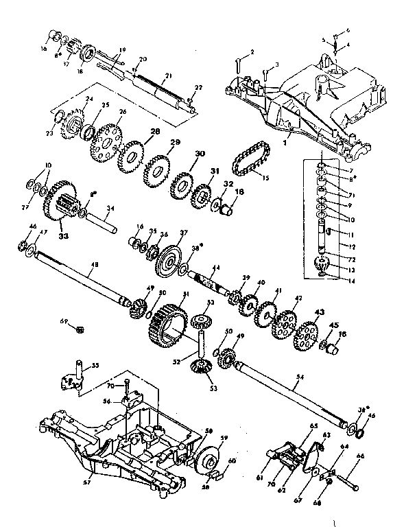 Footedana 4150-42 transaxle diagram