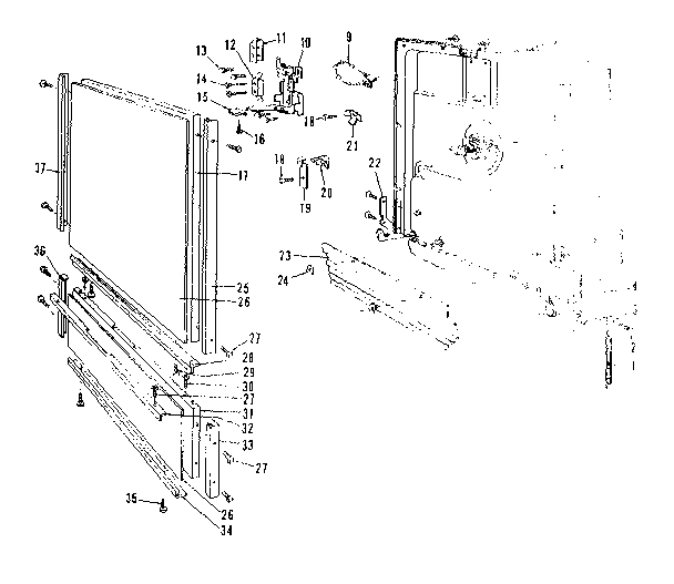 Kenmore 5871416581 door diagram