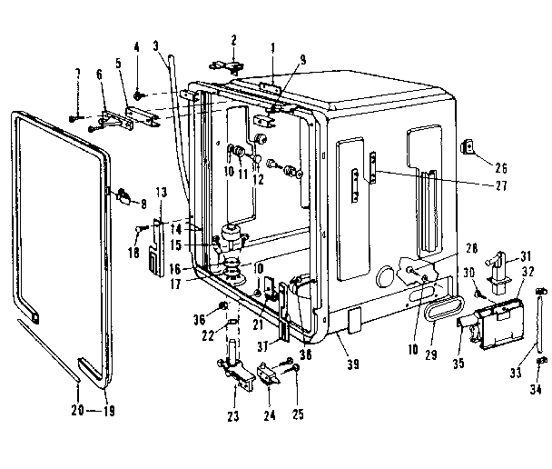 Kenmore 5871416581 tub diagram