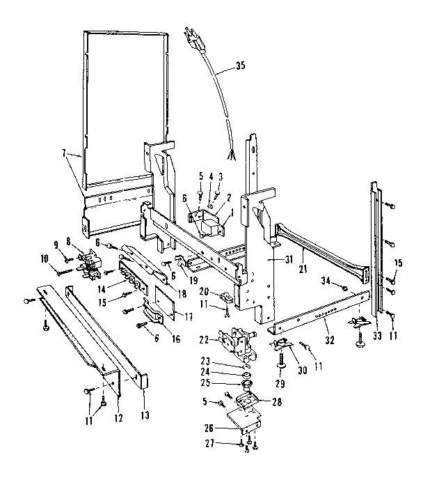 Kenmore 5871416581 frame diagram
