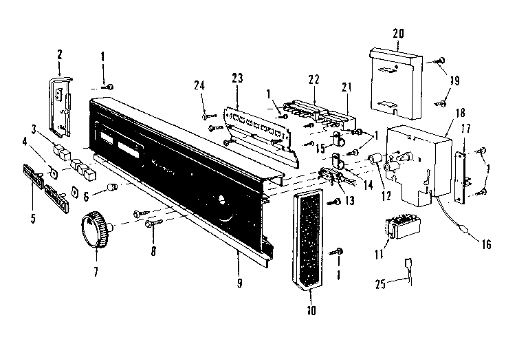 Kenmore 5871416581 console panel diagram
