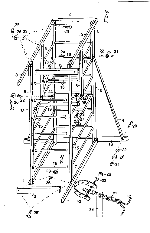 Blazon 50008 tower assembly diagram