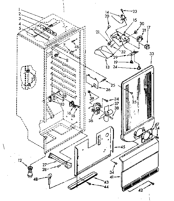 Kenmore 1068265513 liner parts diagram