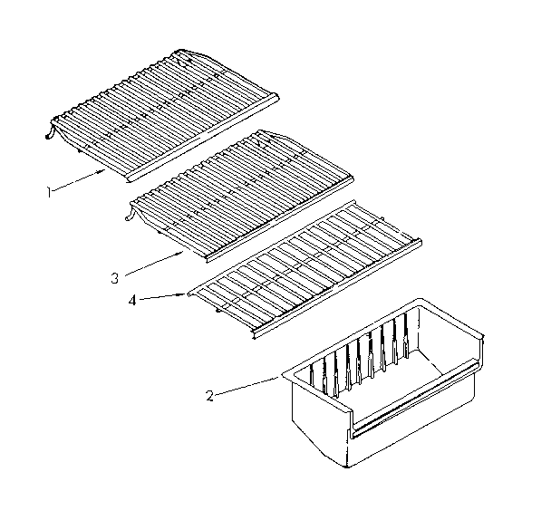 Kenmore 1068265513 shelf parts diagram