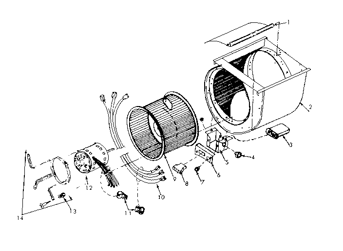 Kenmore 867587330 blower assembly diagram