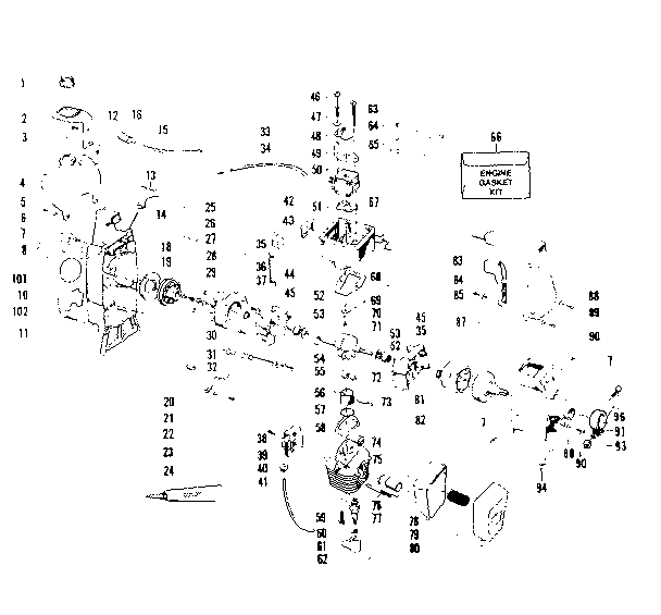 Craftsman 358796122 engine diagram