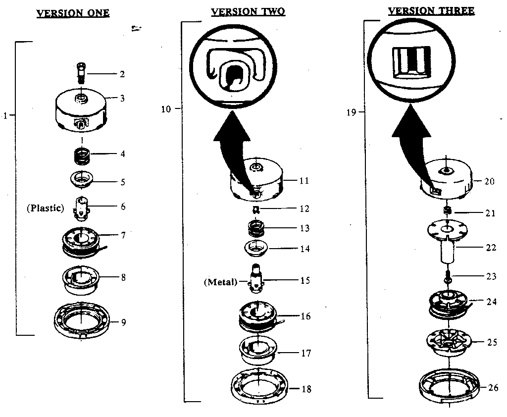 Craftsman 358796122 3 version cutting head diagram