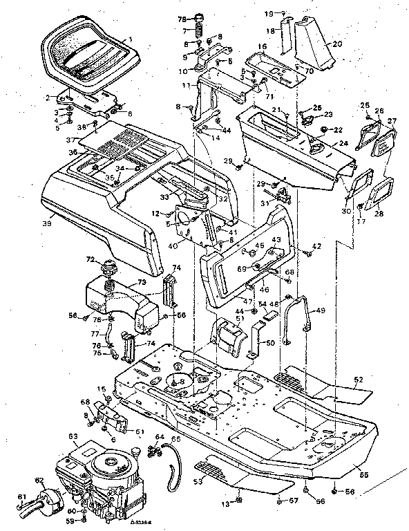 Craftsman 502254151 body and chassis diagram