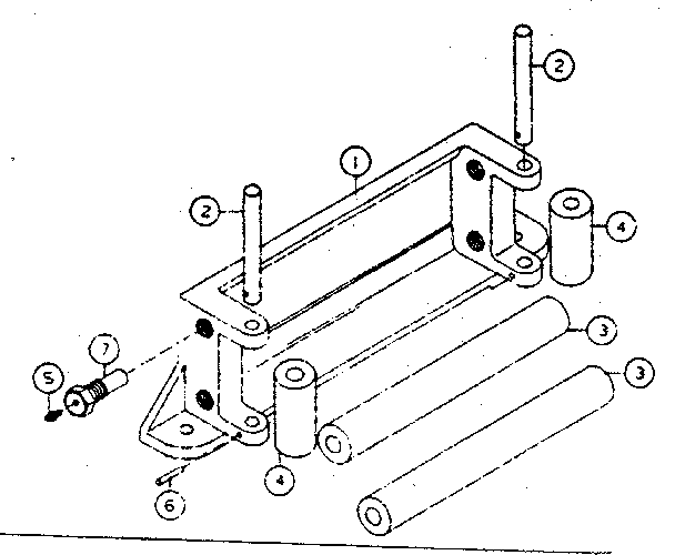 Ramsey RE 12000 R roller frame assembly diagram