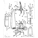 Kenmore 1753550182 handle and bag housing diagram