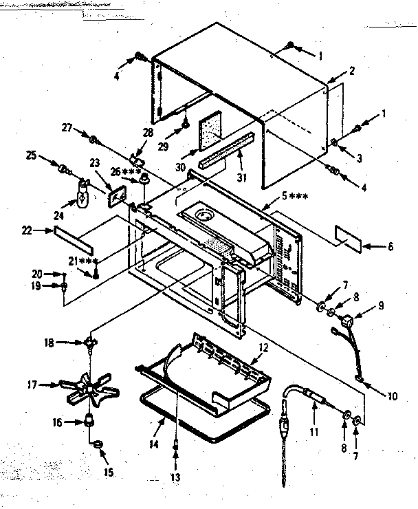 Kenmore 5668762880 cabinet parts diagram