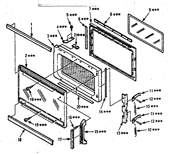 Kenmore 5668762880 door diagram