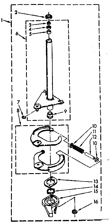 Kenmore 11082670300 brake and drive tube parts diagram