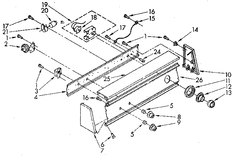 Kenmore 11082477300 console panel diagram