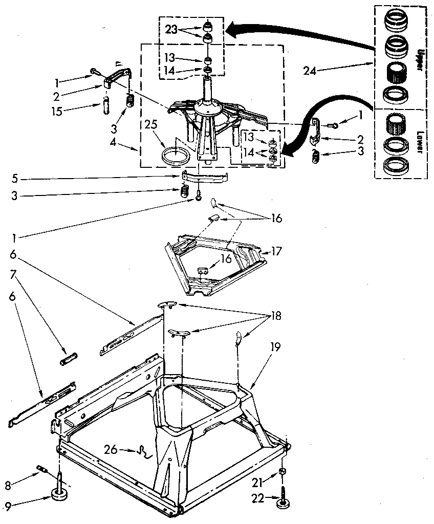 Kenmore 11082477300 machine base diagram