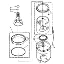 Kenmore 11082467300 agitator, basket and tub parts diagram