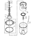 Kenmore 11082672800 agitator, basket and tub parts diagram