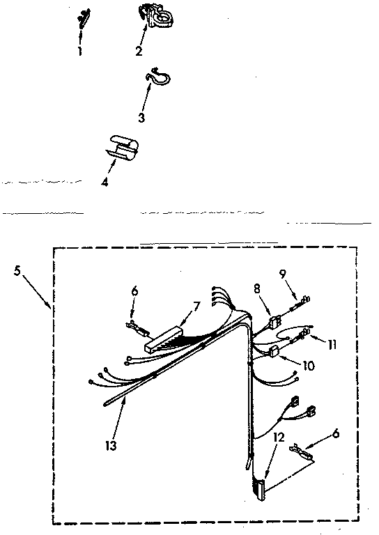 Kenmore 11082672300 wiring harness parts diagram